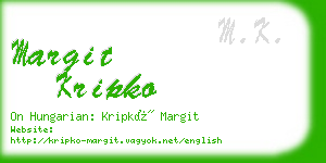 margit kripko business card